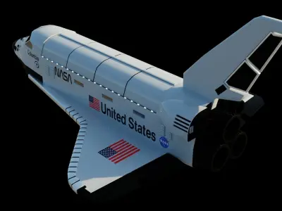 Space Shuttle  Low-poly 3D model