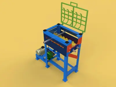 COCONUT DEHUSKING PEELING MACHINE PEELER TOOL REMOVAL SKIN PALM 3D model