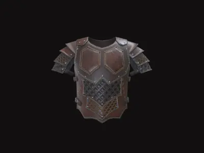 Medieval Leather Armor V03 Low-poly 3D model