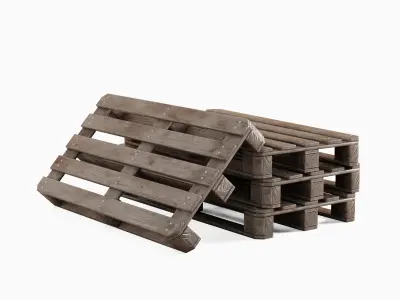 Wooden Pallet 03 3D model