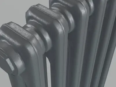Classic Cast Iron Radiator 2C6 Low-poly 3D model