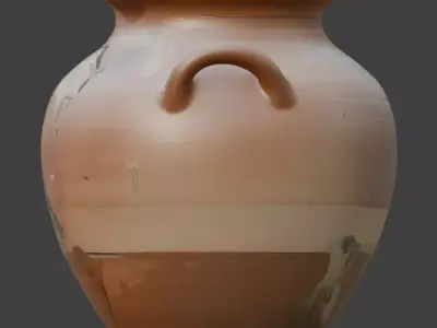 Ancient Egyptian Pottery Pot 3D Model Analysis Low-poly 3D model