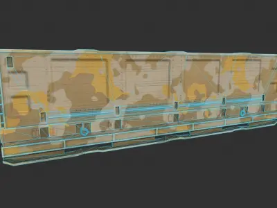 Military Shipping Container Low-poly 3D model