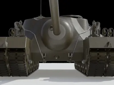 army tank 3D model High Poly Low-poly 3D model