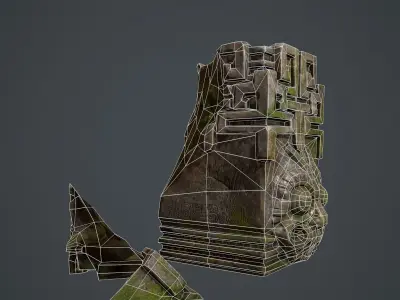 Ancient Statue Low-poly 3D model