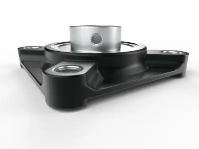 Flange Bearing 01 Low-poly 3D model