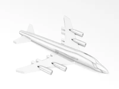 Airplane jewelry pendant 3D print model