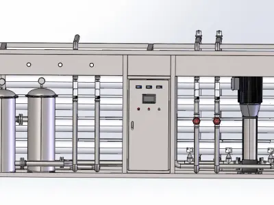 20T Two-Stage Water Treatment System 3D model