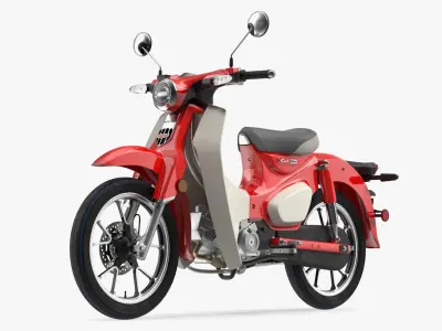 Scooter Honda Super Cub 2024 Red 3D model