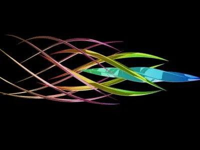 crystal made in Blender 3D 3D model