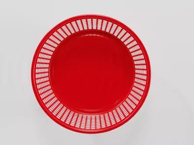 PLASTIC BASKET 001 - 2 PIECES Low-poly 3D model