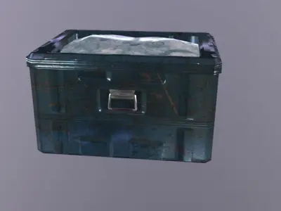 Crate Ice Low-poly 3D model
