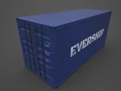Cargo Container Low-poly 3D model purchase