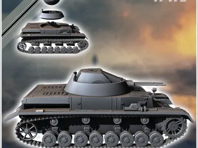 Flakpanzer IV AA Kugelblitz - miniatures tabletop scenery 3D print model