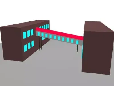 Industrial Conveyor Setup with High-Quality 3ds Max Model 3D model