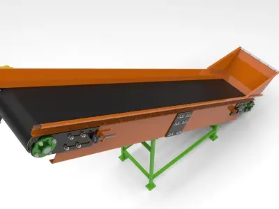 Belt conveyor 3D model buy