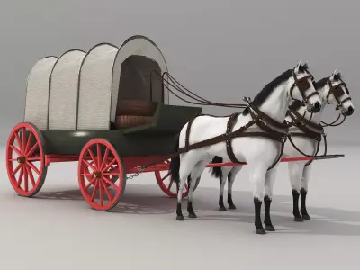 Covered Wagon  3D model