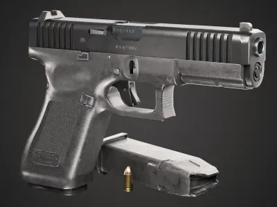 Glock 17 Gen 5 GameReady Low-poly 3D model