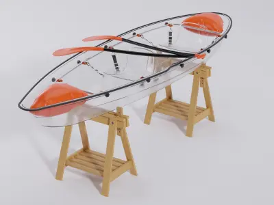 Transparent canoe design 3D model