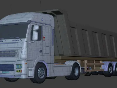 Generic Dump - Tipping - Grain - Construction Truck - Trailer 3D model