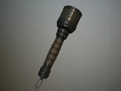 Sci-Fi Grenade Low-poly 3D model 13