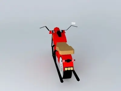 Flamin' Red Chopper Free 3D model