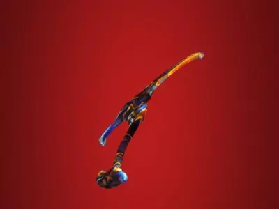 Fire Element Scythe Low-poly 3D model