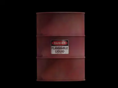 Oil Barrel Low-poly 3D model shop