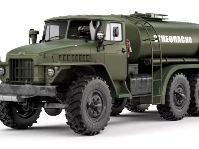 Ural TZ-5-375D 1966 3D model
