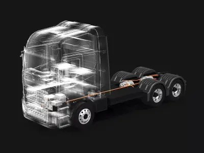 Electric Truck Chassis X-ray 3D model
