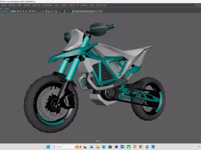 Futuristic Electric Dirt Bike 3D model