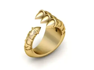 Hip Hop Dragon Punk Ring 3d Printable Model 3D print model