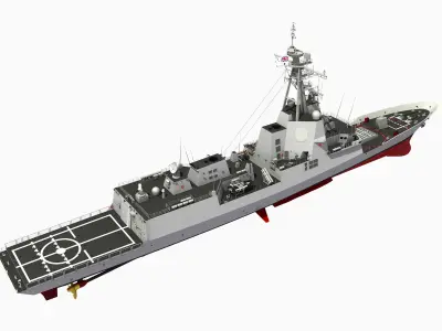 AUSTRALIAN HOBART CLASS DESTROYER 3D model