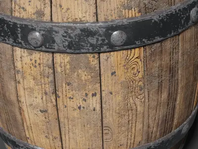 Wooden Barrel 3D model order