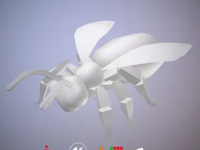 HIE Game ready Bee D180813 Low-poly 3D model