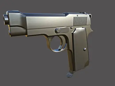 Pistol High Poly 3 Free low-poly 3D model