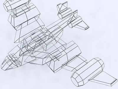 3DRT - Sci-Fi Forces - Bomber 2  Low-poly 3D model