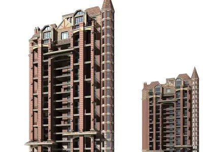 High-Rise Residential 3D model 6