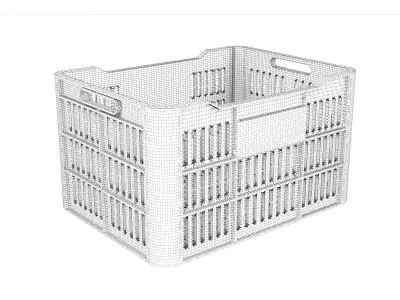 Plastic crate 43 3D model