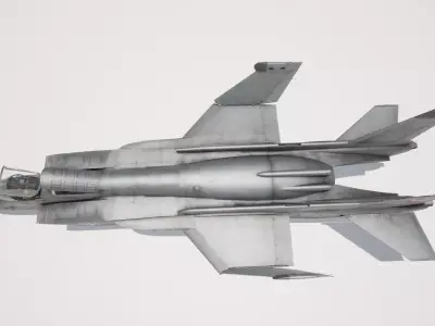Rigged Yak-141 VTOL Fighter 3D model