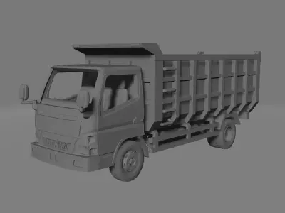 Mitsubishi Fuso Canter FE Dump Truck 3D print model