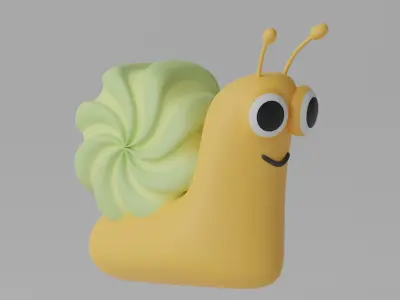Cartoon Snail 3D model purchase
