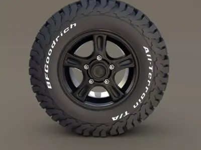 Offroad Alloy Wheel AT 3D model