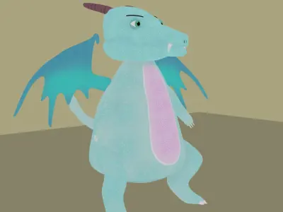 Low poly dragon  Low-poly 3D model