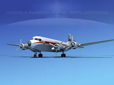 Douglas DC-7B Saturn 3D model