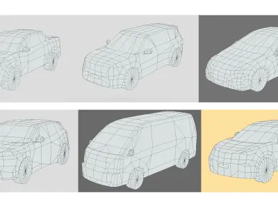 Low-Poly Car Pack 022 - Urban Adventurers by slowpoly