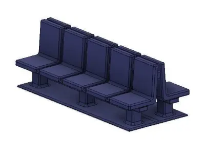 Model Railway Platform Seats Single and Double Sided 3D print model