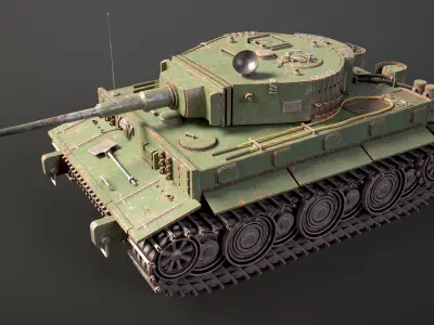 Panzer VI Tiger I - WW2 German heavy Tank 3D model 3D model
