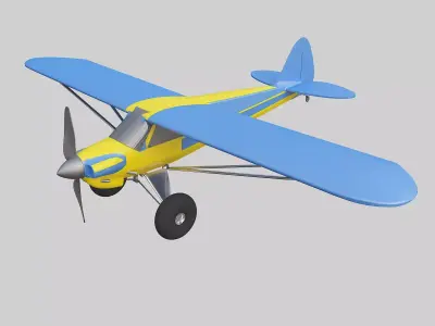 Carbon fiber bear remote control aircraft 3D model