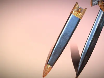 Roman Dagger Low-poly 3D model